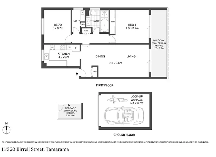 Floorplan of Homely apartment listing, 11/360 Birrell Street, Tamarama NSW 2026
