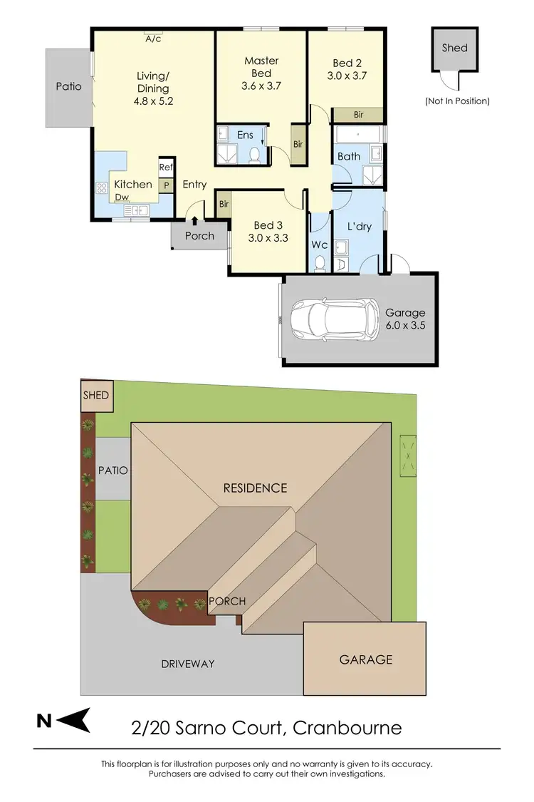Floorplan of Homely unit listing, 2/20 Sarno Court, Cranbourne VIC 3977