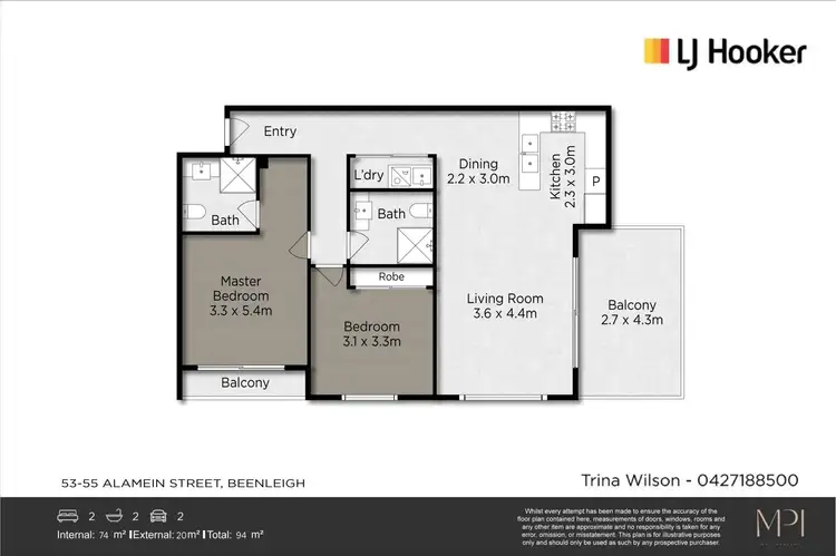 Floorplan of Homely unit listing, 21/53-55 Alamein Street, Beenleigh QLD 4207