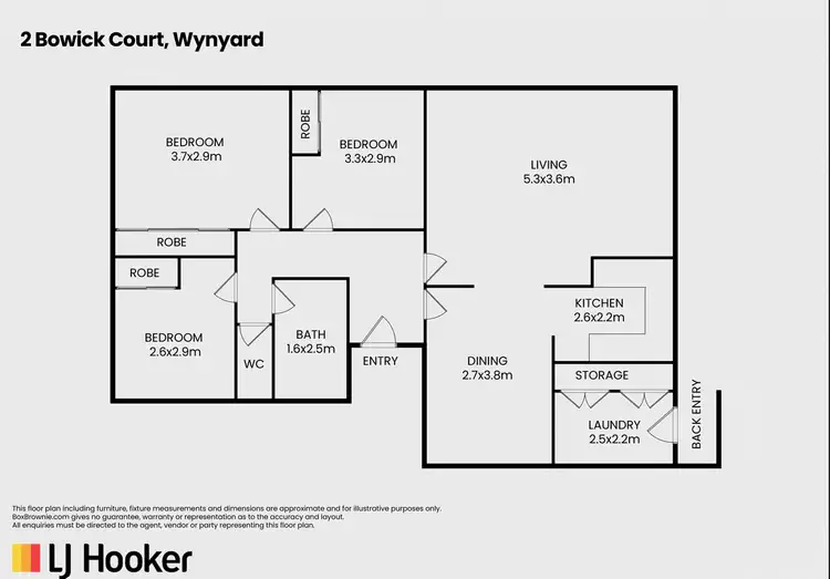 Floorplan of Homely house listing, 2 Bowick Court, Wynyard TAS 7325