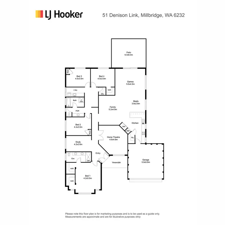 Floorplan of Homely house listing, 51 Denison Link, Millbridge WA 6232