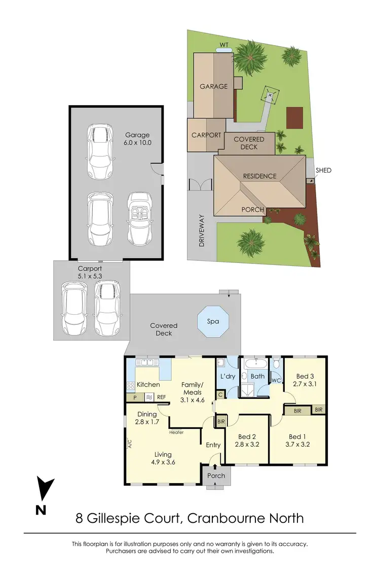 Floorplan of Homely house listing, 8 Gillespie Court, Cranbourne North VIC 3977