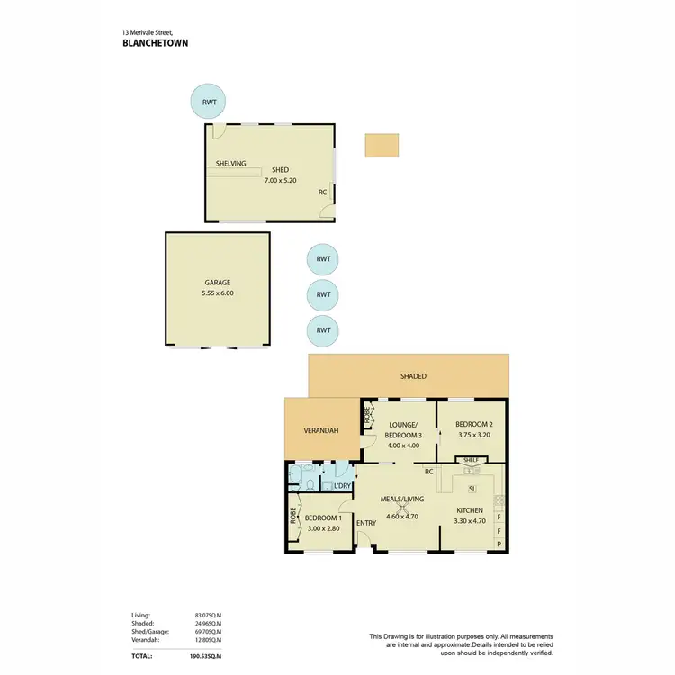 Floorplan of Homely house listing, 13 Merivale Street, Blanchetown SA 5357