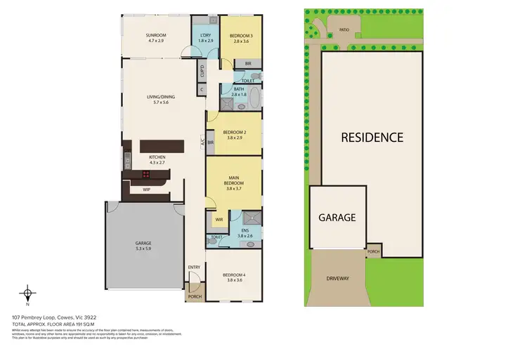 Floorplan of Homely house listing, 107 Pembrey Loop, Cowes VIC 3922