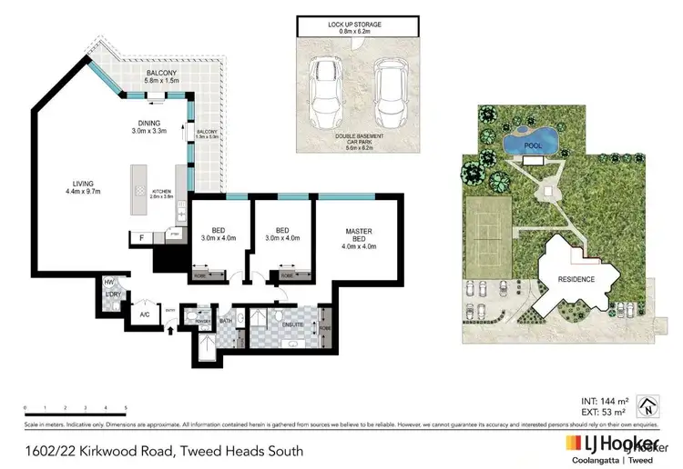 Floorplan of Homely unit listing, 1602/22 Kirkwood Road, Tweed Heads South NSW 2486