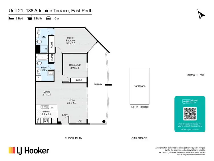Floorplan of Homely unit listing, 21/188 Adelaide Terrace, East Perth WA 6004