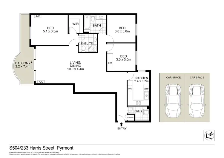 Floorplan of Homely apartment listing, S504/233 Harris Street, Pyrmont NSW 2009