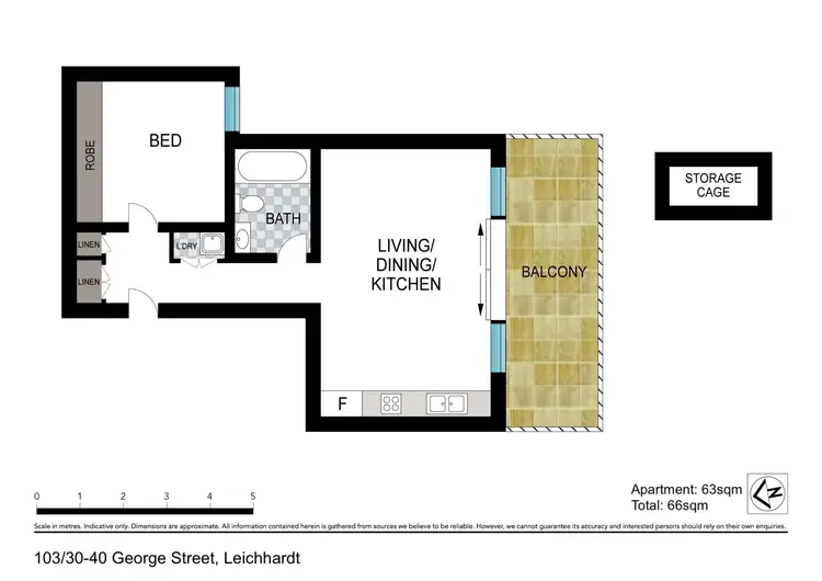Floorplan of Homely apartment listing, Apartment 103/30-40 George Street, Leichhardt NSW 2040