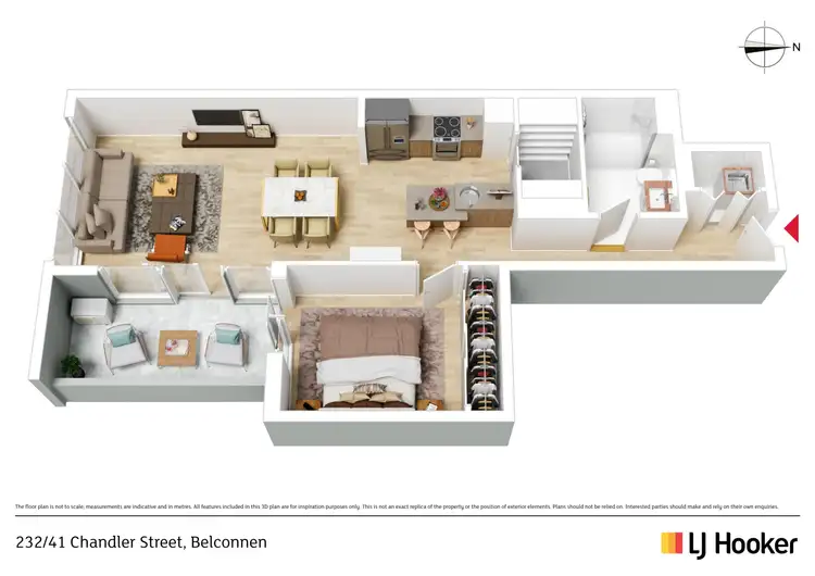 Floorplan of Homely apartment listing, 232/41 Chandler Street, Belconnen ACT 2617