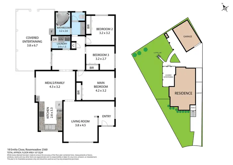 Floorplan of Homely house listing, 18 Emilia Close, Rosemeadow NSW 2560