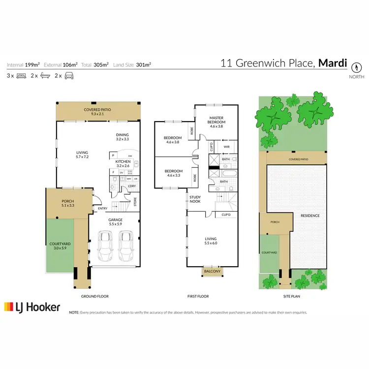 Floorplan of Homely house listing, 11 Greenwich Place, Mardi NSW 2259