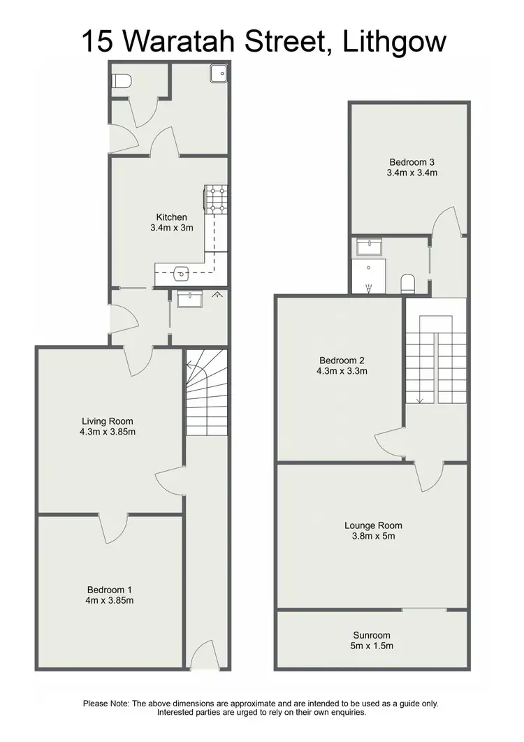 Floorplan of Homely terrace listing, 15 Waratah Street, Lithgow NSW 2790