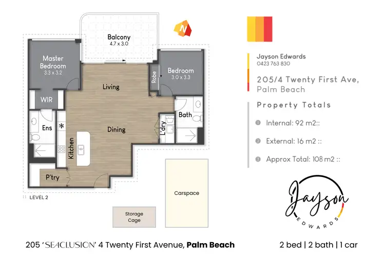 Floorplan of Homely apartment listing, 205/4 Twenty First Avenue, Palm Beach QLD 4221