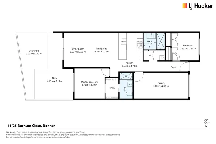 Floorplan of Homely townhouse listing, 11/25 Burnum Burnum Close, Bonner ACT 2914