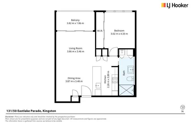 Floorplan of Homely unit listing, 131/50 Eastlake Parade, Kingston ACT 2604