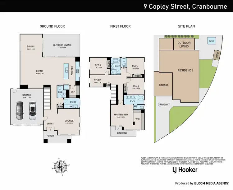 Floorplan of Homely house listing, 9 Copley Street, Cranbourne VIC 3977