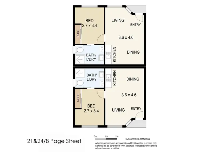 Floorplan of Homely unit listing, 21 & 24/8 Page Street, Bethania QLD 4205