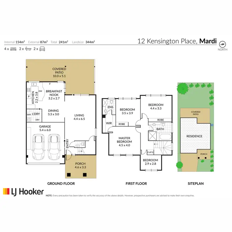 Floorplan of Homely house listing, 12 Kensington Place, Mardi NSW 2259