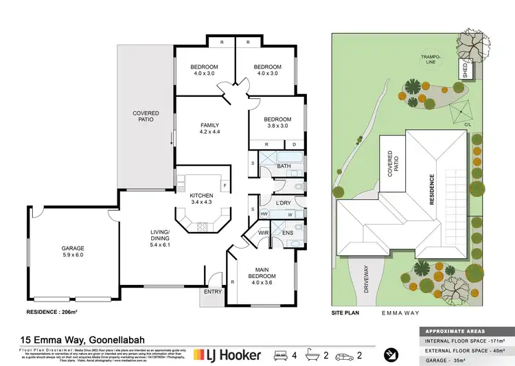 Floorplan of Homely house listing, 15 Emma Way, Goonellabah NSW 2480