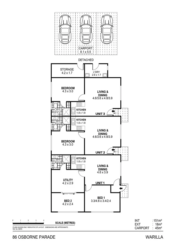 Floorplan of Homely block of units listing, 86 Osborne Parade, Warilla NSW 2528