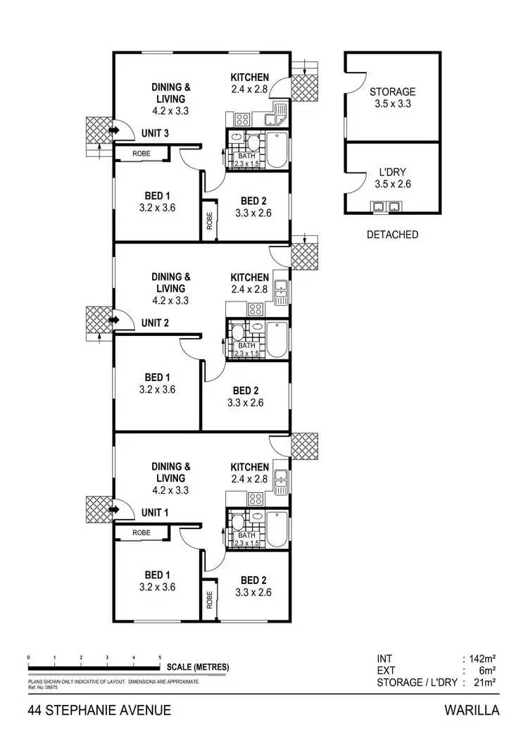 Floorplan of Homely block of units listing, 44 Stephanie Avenue, Warilla NSW 2528