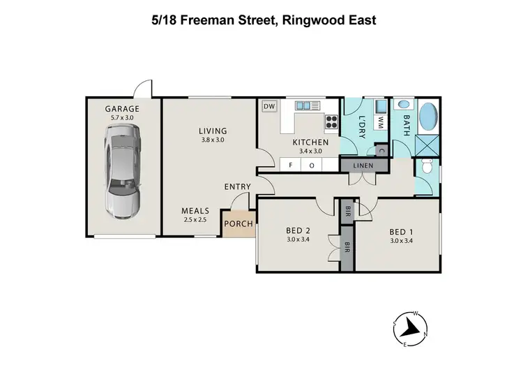 Floorplan of Homely unit listing, 5/18 Freeman Street, Ringwood East VIC 3135