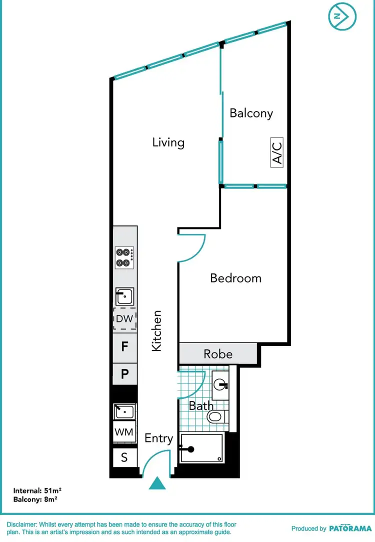 Floorplan of Homely apartment listing, 1705/2 Furzer Street, Phillip ACT 2606