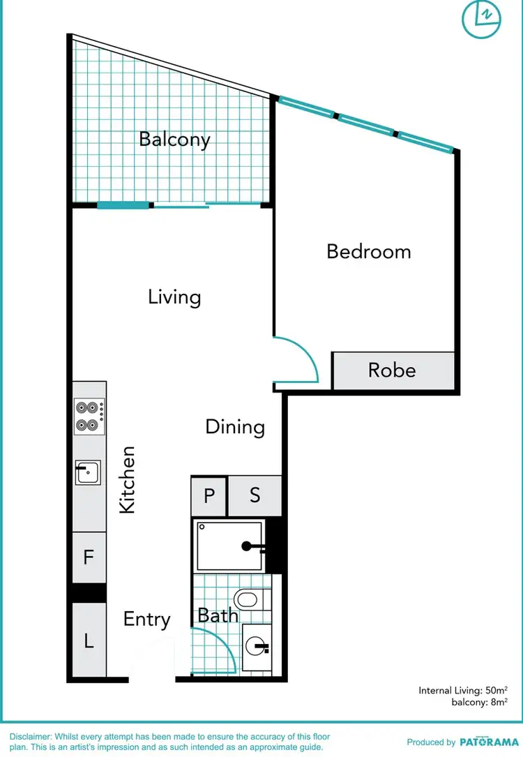 Floorplan of Homely apartment listing, 502/11 Launceston Street, Phillip ACT 2606