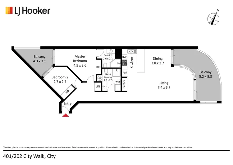 Floorplan of Homely apartment listing, 401/222 City Walk, City ACT 2601