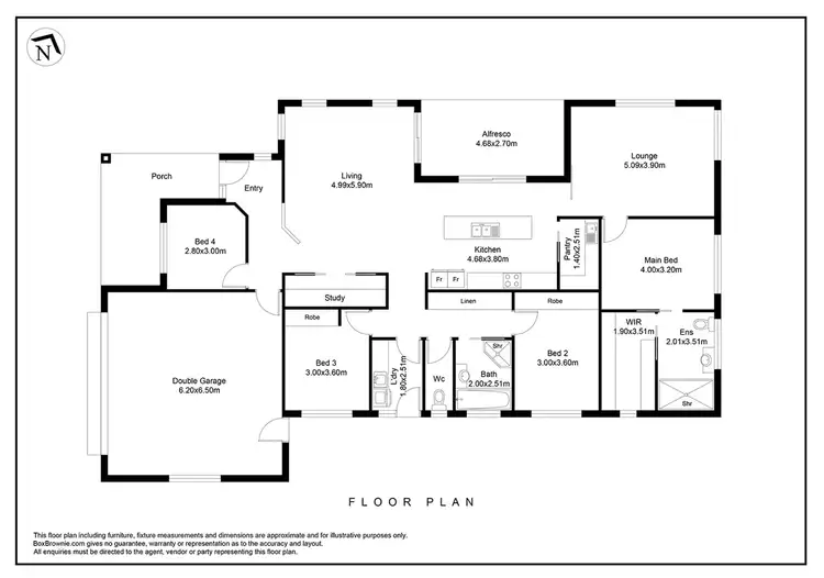 Floorplan of Homely house listing, 3 Brighton Place, Wynyard TAS 7325