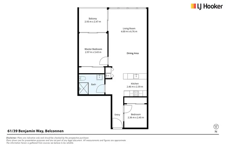 Floorplan of Homely apartment listing, 61/39 Benjamin Way, Belconnen ACT 2617
