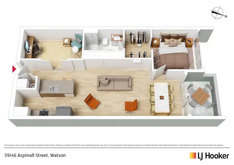 Floorplan of Homely unit listing, 59/3 Buninyong Street, Watson ACT 2602
