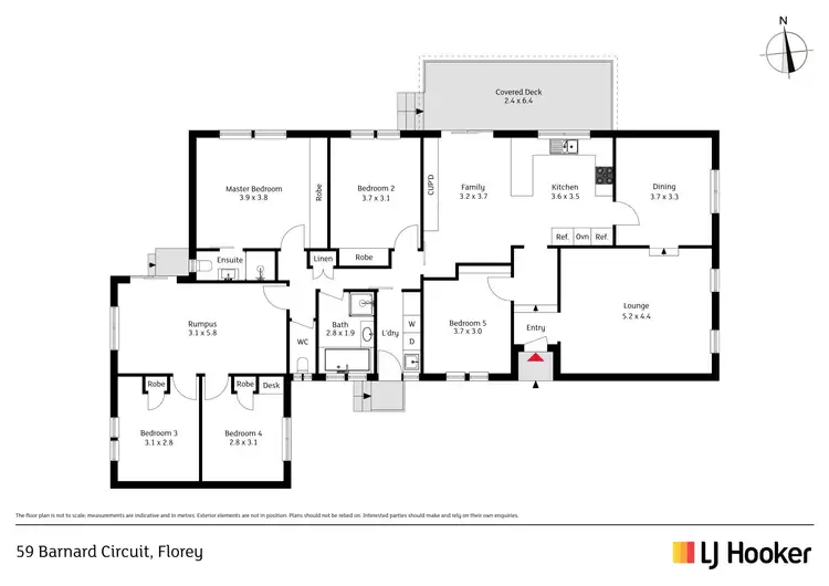 Floorplan of Homely house listing, 59 Barnard Circuit, Florey ACT 2615