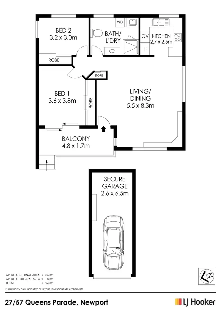 Floorplan of Homely apartment listing, 27/57 Queens Parade, Newport NSW 2106