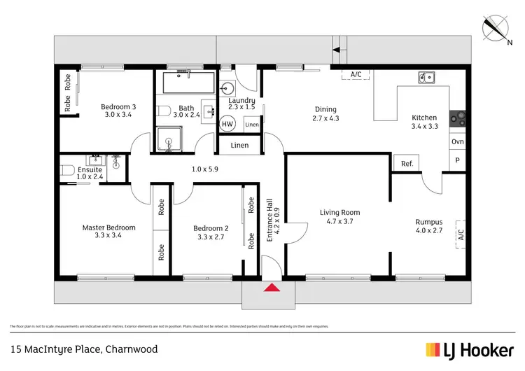 Floorplan of Homely house listing, 15 MacIntyre Place, Charnwood ACT 2615