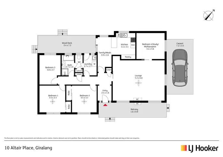 Floorplan of Homely house listing, 10 Altair Place, Giralang ACT 2617