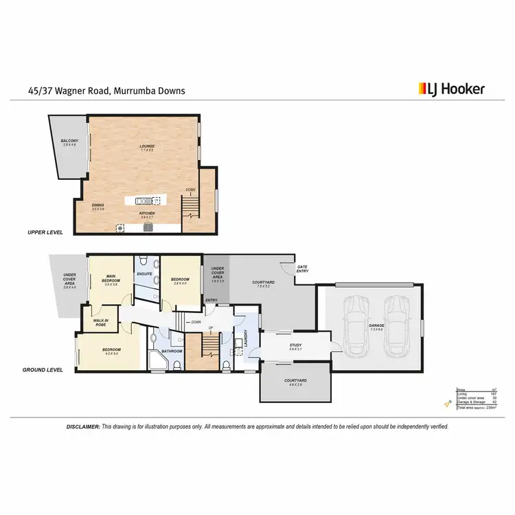 Floorplan of Homely townhouse listing, 45/37 Wagner Road, Murrumba Downs QLD 4503