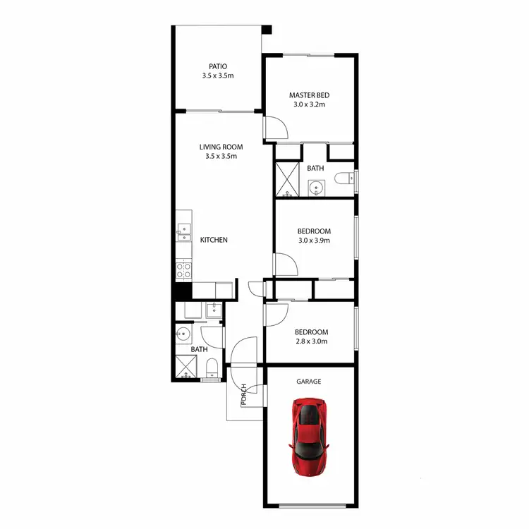 Floorplan of Homely townhouse listing, 13/149 Duffield Road, Kallangur QLD 4503