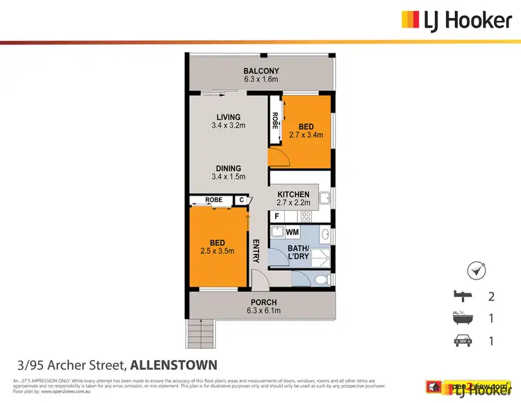 Floorplan of Homely house listing, 3/95 Archer Street, Allenstown QLD 4700