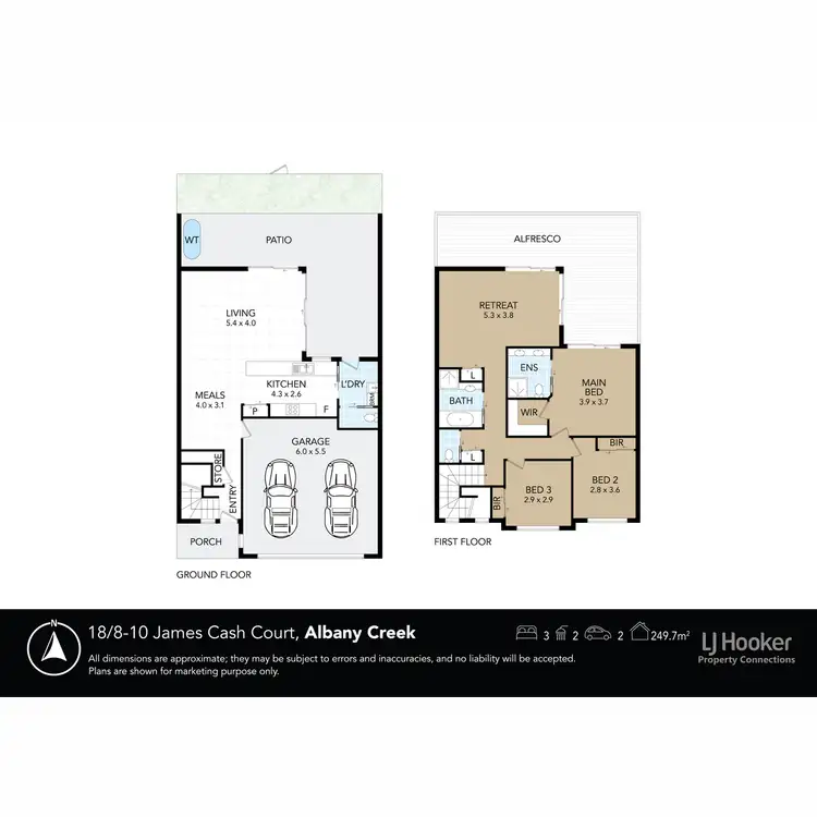 Floorplan of Homely townhouse listing, 18/8-10 James Cash Court, Albany Creek QLD 4035