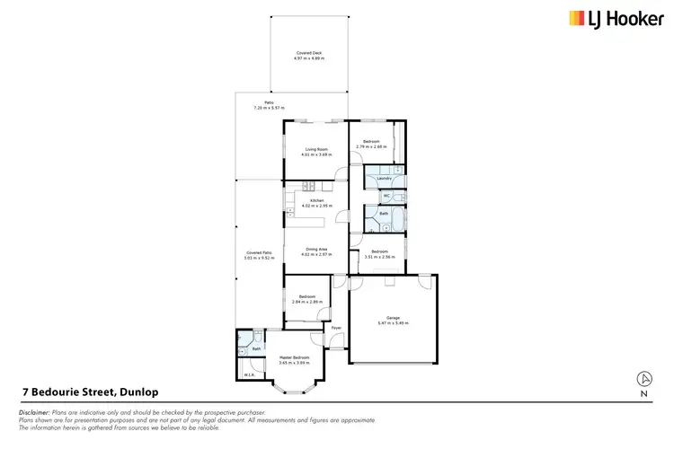 Floorplan of Homely house listing, 7 Bedourie Street, Dunlop ACT 2615