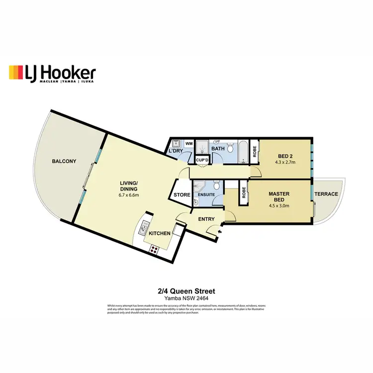 Floorplan of Homely serviced apartment listing, 2/4 Queen Street, Yamba NSW 2464