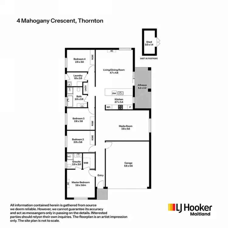Floorplan of Homely house listing, 4 Mahogany Crescent, Thornton NSW 2322