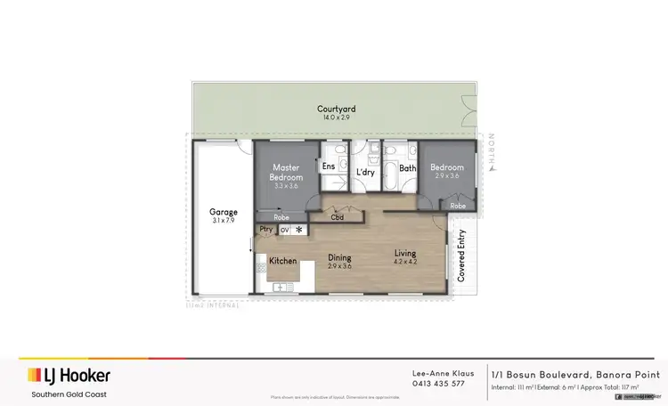 Floorplan of Homely unit listing, 1/1 Bosun Boulevard, Banora Point NSW 2486