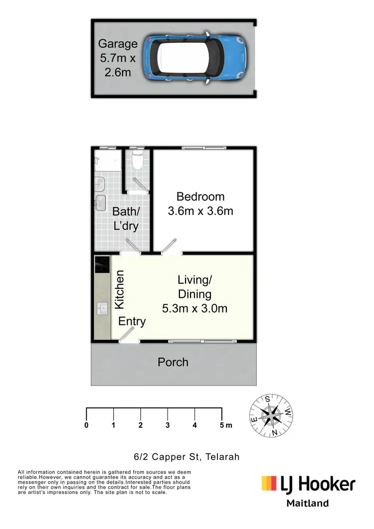 Floorplan of Homely unit listing, 6/2 Capper Street, Telarah NSW 2320