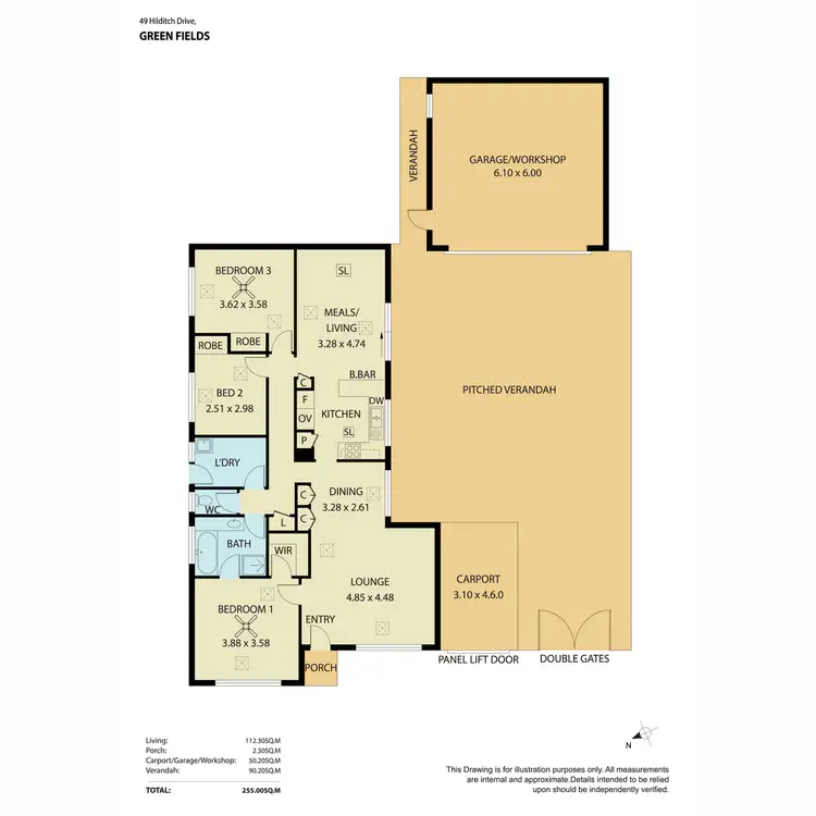 Floorplan of Homely house listing, 49 Hilditch Drive, Green Fields SA 5107