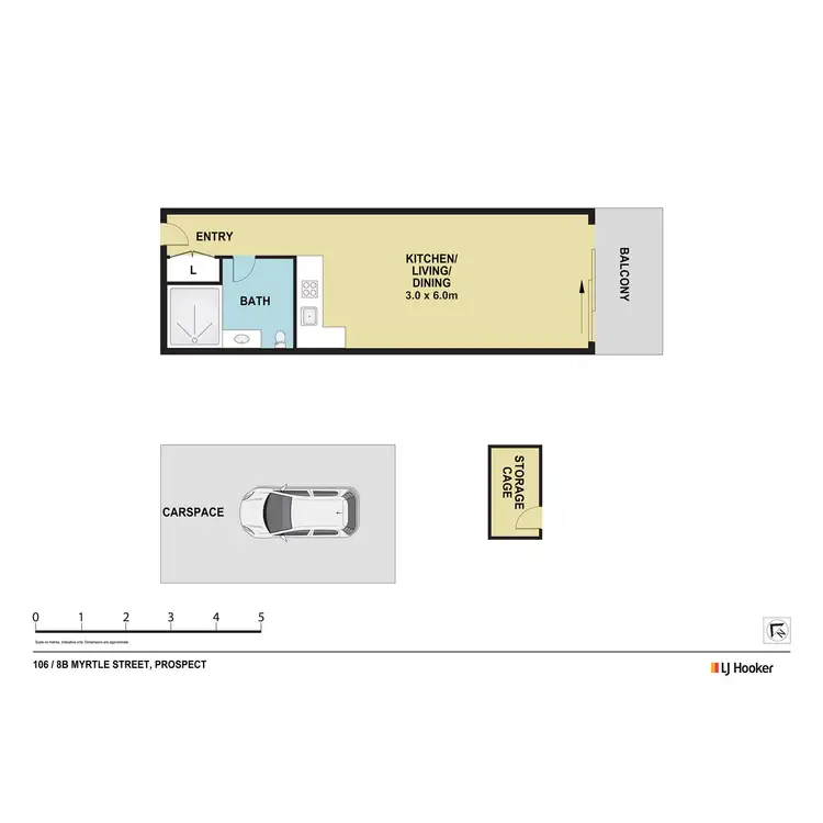 Floorplan of Homely unit listing, 106/8B Myrtle Street, Prospect NSW 2148