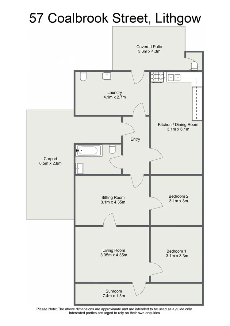 Floorplan of Homely house listing, 57 Coalbrook Street, Lithgow NSW 2790