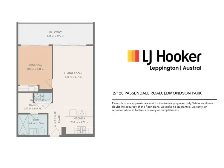 Floorplan of Homely apartment listing, Unit 2/120 Passendale Road, Edmondson Park NSW 2174