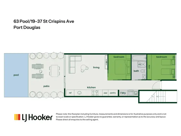 Floorplan of Homely apartment listing, 63 Pool/19-37 St Crispins Avenue, Port Douglas QLD 4877